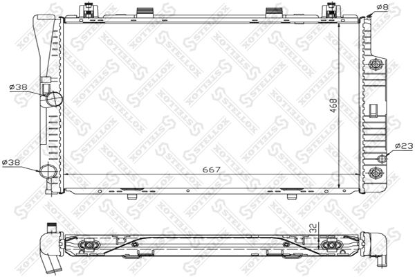 STELLOX Radiaator,mootorijahutus 10-25425-SX