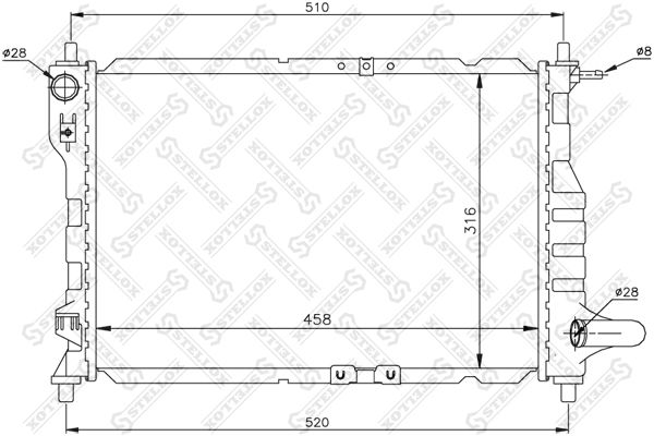 STELLOX Radiaator,mootorijahutus 10-25435-SX