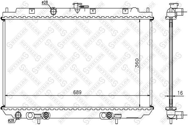 STELLOX Radiaator,mootorijahutus 10-25442-SX