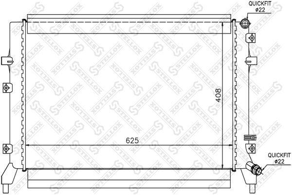 STELLOX Radiaator,mootorijahutus 10-25447-SX