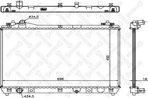 STELLOX Radiaator,mootorijahutus 10-25457-SX