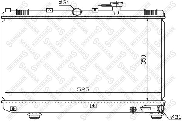 STELLOX Radiaator,mootorijahutus 10-25464-SX