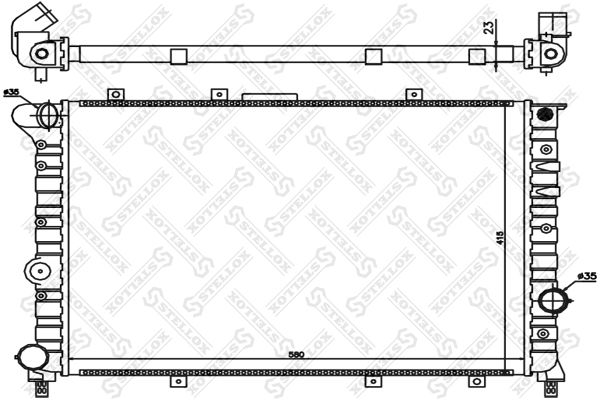 STELLOX Radiaator,mootorijahutus 10-25488-SX