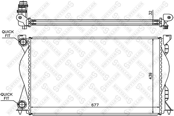 STELLOX Radiaator,mootorijahutus 10-25509-SX