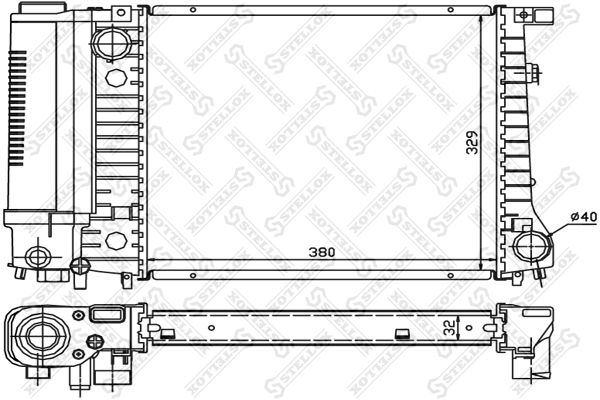 STELLOX Radiaator,mootorijahutus 10-25566-SX