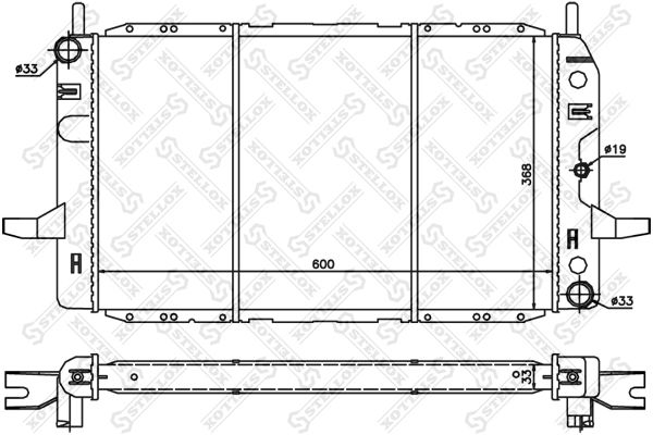 STELLOX Radiaator,mootorijahutus 10-25819-SX