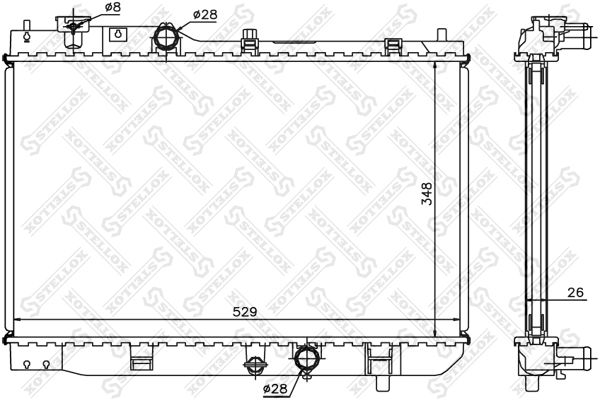 STELLOX Radiaator,mootorijahutus 10-25840-SX