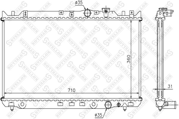 STELLOX Radiaator,mootorijahutus 10-25841-SX