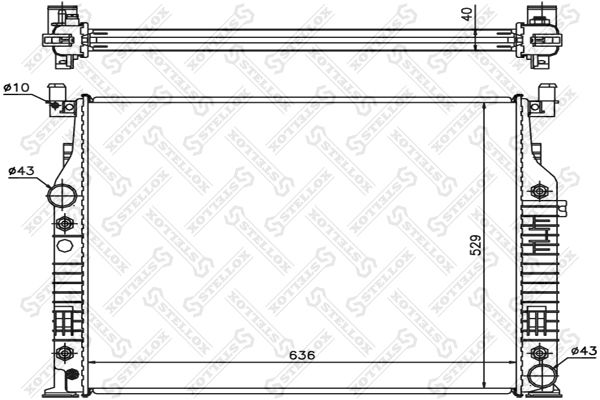 STELLOX Radiaator,mootorijahutus 10-25877-SX