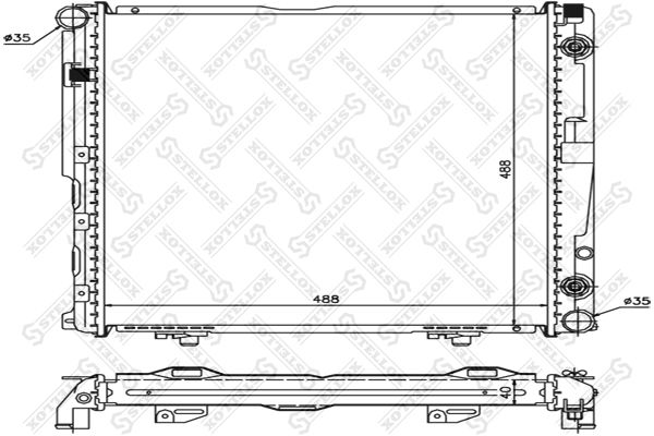 STELLOX Radiaator,mootorijahutus 10-25918-SX