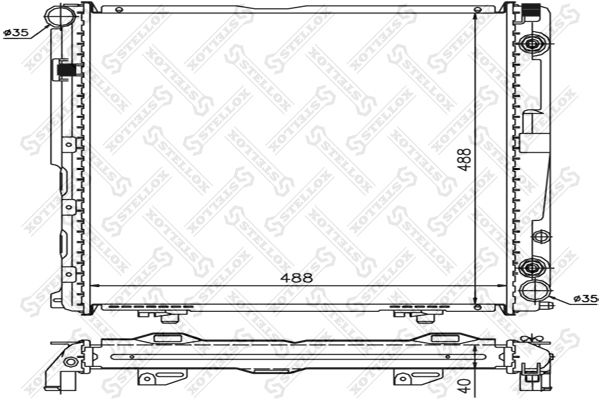 STELLOX Radiaator,mootorijahutus 10-25924-SX