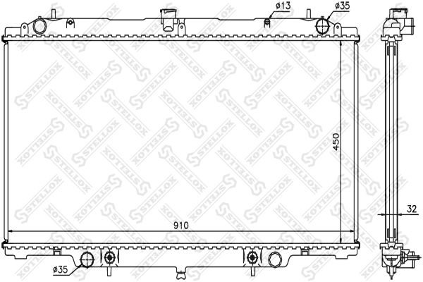 STELLOX Radiaator,mootorijahutus 10-25983-SX