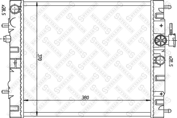 STELLOX Radiaator,mootorijahutus 10-25984-SX