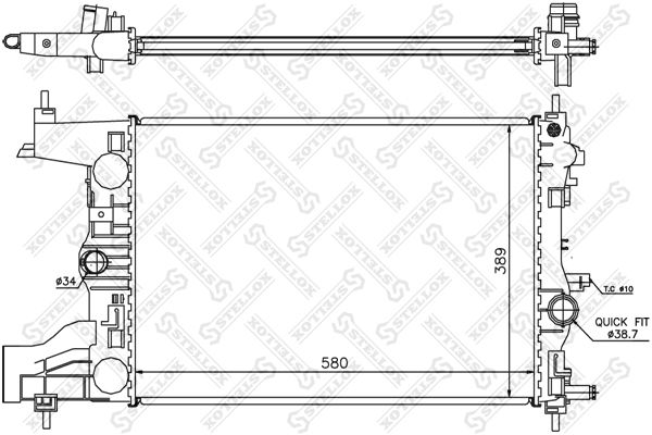 STELLOX Radiaator,mootorijahutus 10-26030-SX