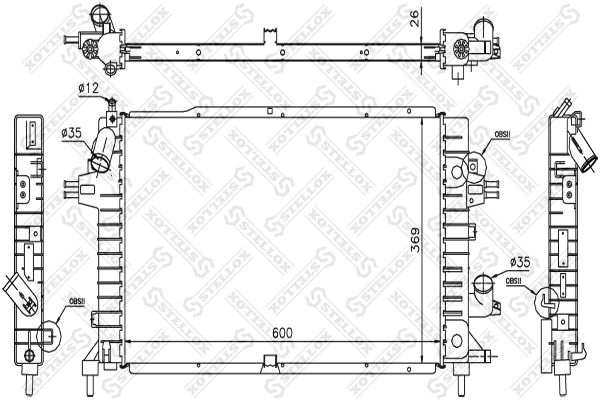 STELLOX Radiaator,mootorijahutus 10-26056-SX