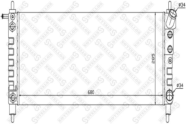 STELLOX Radiaator,mootorijahutus 10-26077-SX