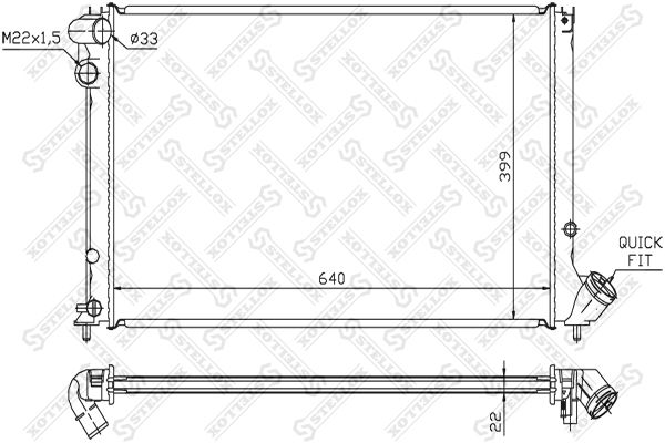 STELLOX Radiaator,mootorijahutus 10-26149-SX