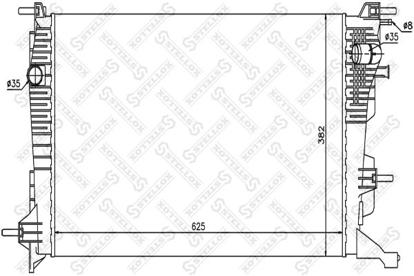 STELLOX Radiaator,mootorijahutus 10-26162-SX