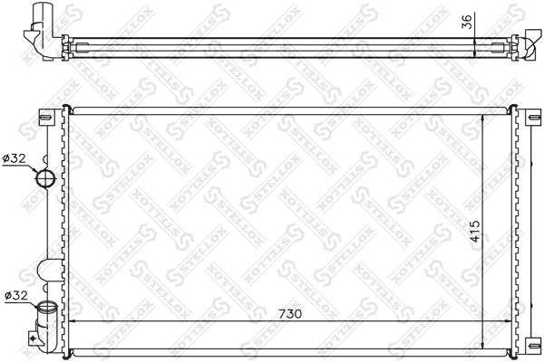 STELLOX Radiaator,mootorijahutus 10-26169-SX