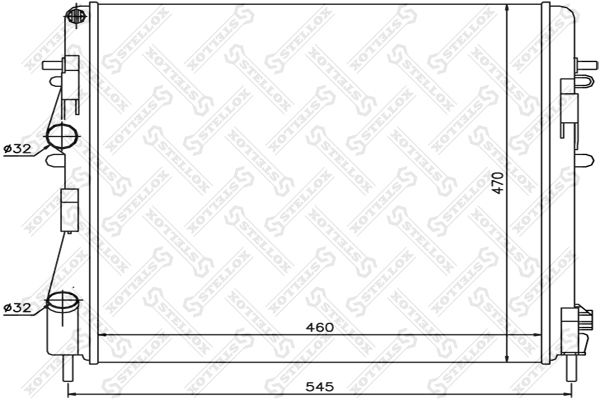 STELLOX Радиатор, охлаждение двигателя 10-26172-SX