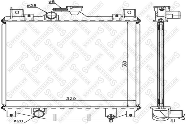 STELLOX Radiaator,mootorijahutus 10-26255-SX