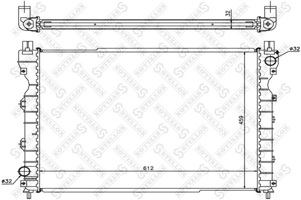 STELLOX Radiaator,mootorijahutus 10-26283-SX