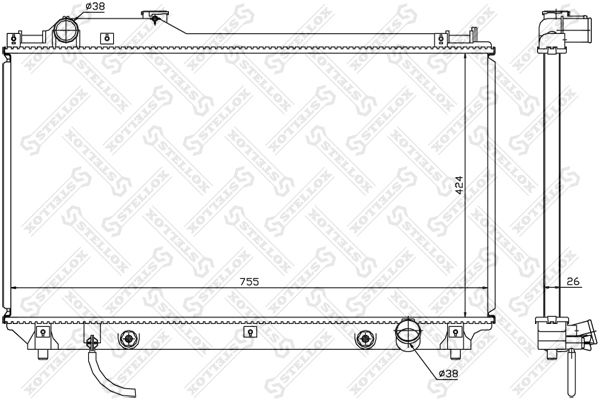 STELLOX Radiaator,mootorijahutus 10-26378-SX