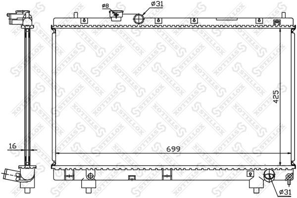 STELLOX Radiaator,mootorijahutus 10-26384-SX