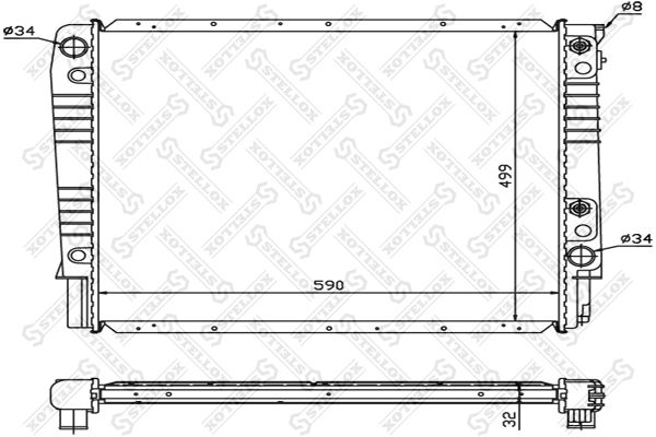 STELLOX Radiaator,mootorijahutus 10-26445-SX