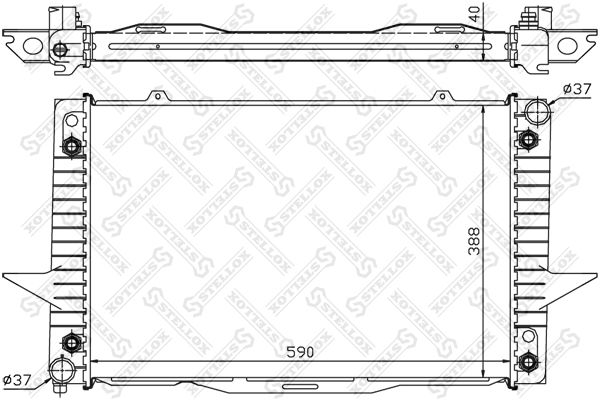 STELLOX Radiaator,mootorijahutus 10-26450-SX