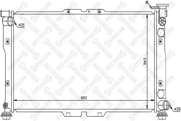 STELLOX Radiaator,mootorijahutus 10-26473-SX