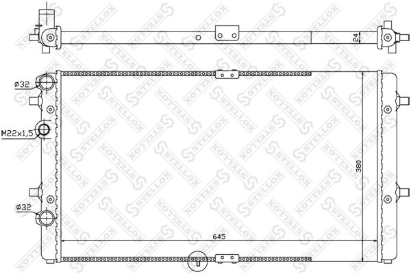 STELLOX Radiaator,mootorijahutus 10-26569-SX