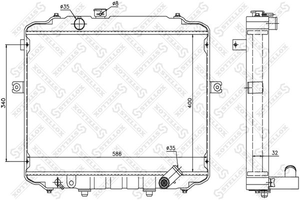 STELLOX Radiaator,mootorijahutus 10-26607-SX