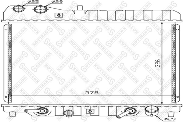 STELLOX Радиатор, охлаждение двигателя 10-26668-SX