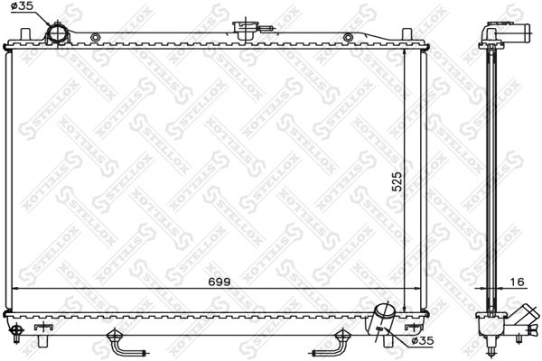 STELLOX Radiaator,mootorijahutus 10-26693-SX