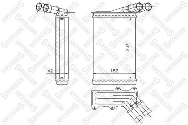 STELLOX Теплообменник, отопление салона 10-35005-SX