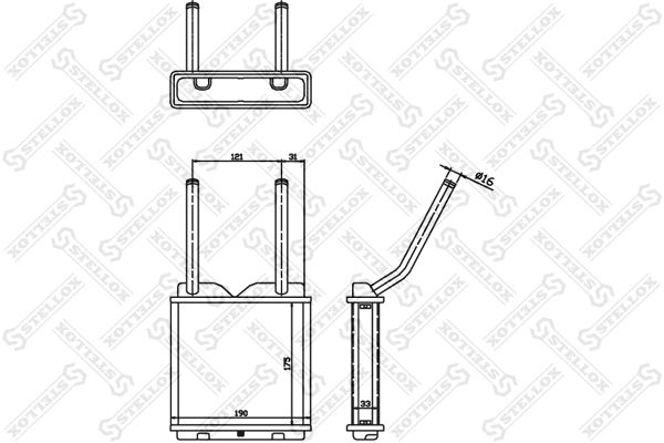 STELLOX Теплообменник, отопление салона 10-35010-SX