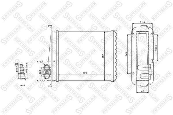 STELLOX Теплообменник, отопление салона 10-35023-SX