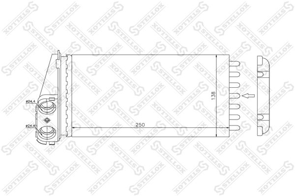 STELLOX Теплообменник, отопление салона 10-35096-SX