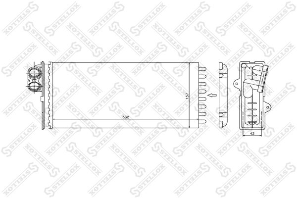 STELLOX Теплообменник, отопление салона 10-35177-SX