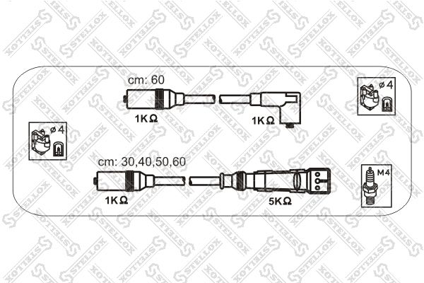 STELLOX Комплект проводов зажигания 10-38337-SX
