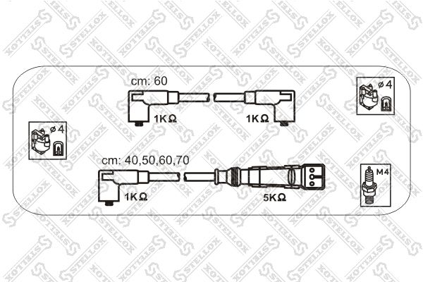 STELLOX Комплект проводов зажигания 10-38338-SX