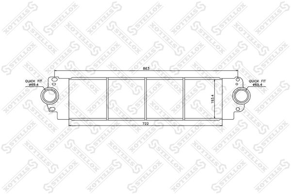 STELLOX Kompressoriõhu radiaator 10-40078-SX