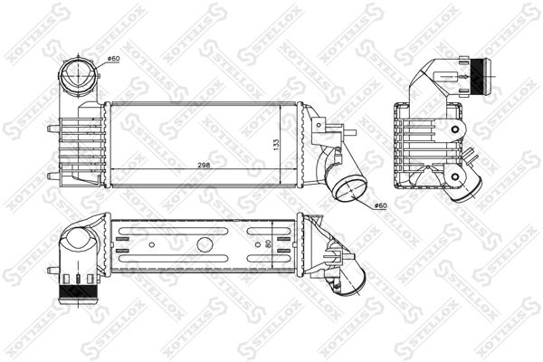 STELLOX Kompressoriõhu radiaator 10-40119-SX