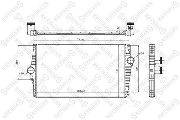 STELLOX Kompressoriõhu radiaator 10-40179-SX