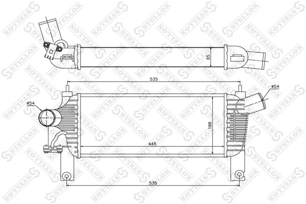 STELLOX Kompressoriõhu radiaator 10-40233-SX