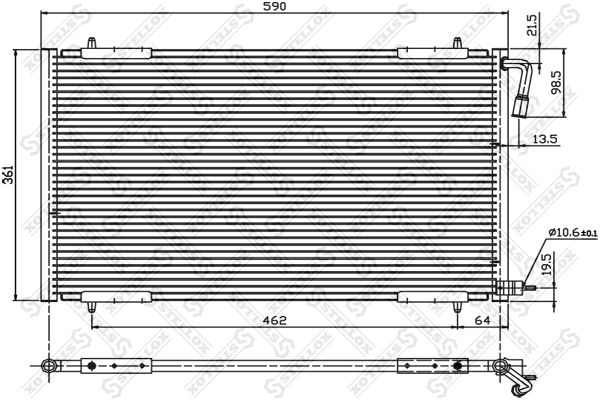 STELLOX Kondensaator,kliimaseade 10-45002-SX