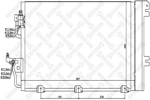 STELLOX Конденсатор, кондиционер 10-45003-SX