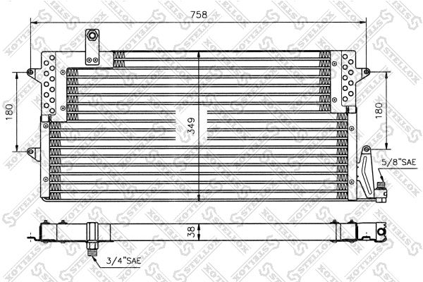 STELLOX Конденсатор, кондиционер 10-45005-SX