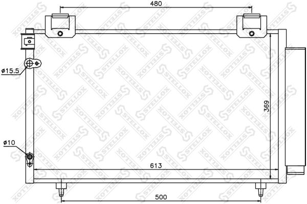 STELLOX Конденсатор, кондиционер 10-45038-SX